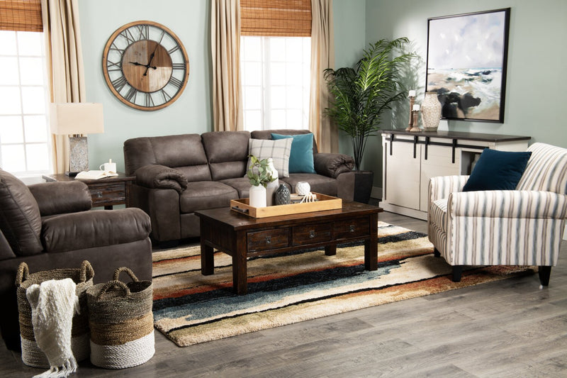 Wynn Linen-Look Fabric Accent Chair - Stripe