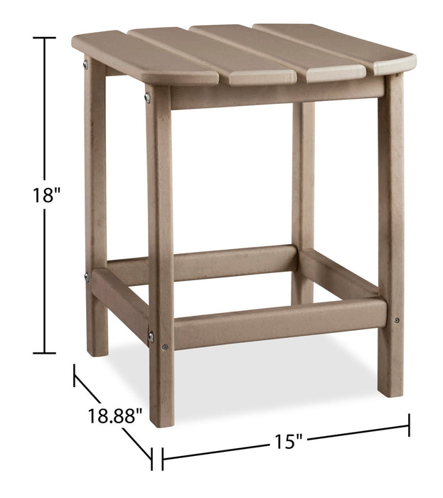 Bask End Table - Taupe