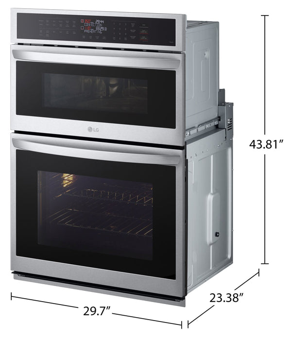 LG 6.4 Cu. Ft. Smart Combination Wall Oven with Convection and Air Fry - WCEP6423F 