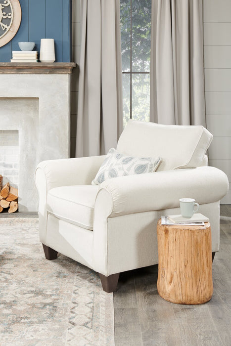 Scarlett Chenille Chair - Ecru
