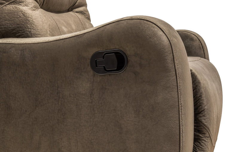 Everett Polyester Recliner - Chocolate