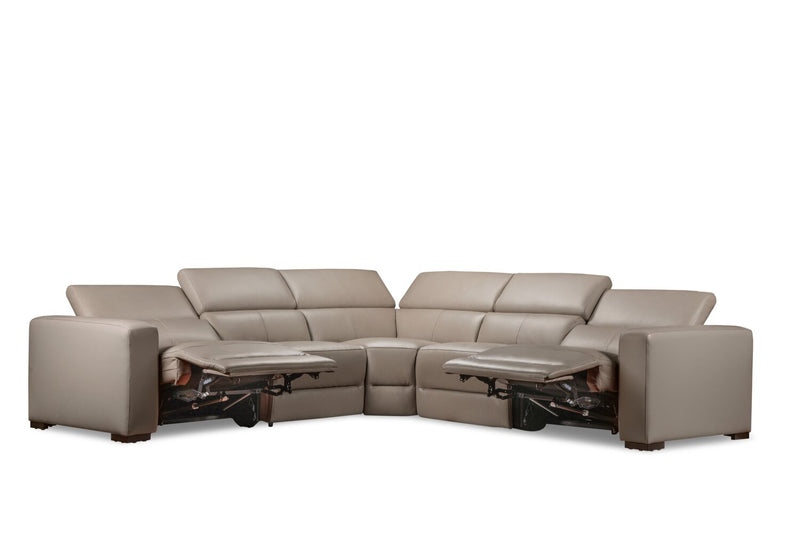 Modella 5-Piece Power Reclining Sectional - Taupe