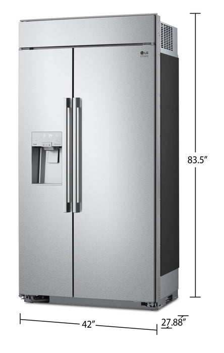 LG STUDIO 25.6 Cu. Ft. Built-In Side-by-Side Refrigerator - SRSXB2622S