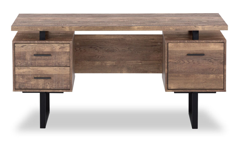 Teagan Reversible Desk - Brown 