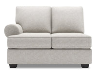 Sofa Lab Roll LAF Loveseat - Luxury Silver 