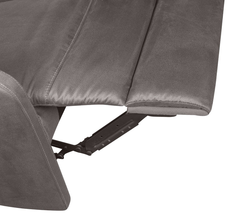 Eva Faux Suede Power Recliner - Dark Grey