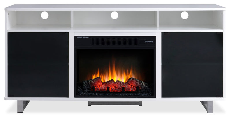 Ignatius 64'' TV Stand with Log Firebox