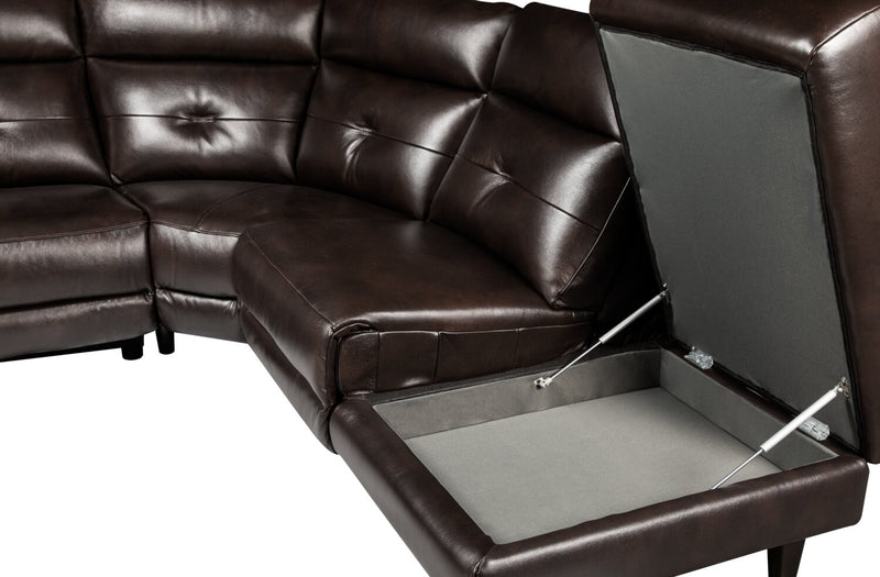 Envia 3-Piece Right-Facing Power Reclining Sectional - Brown 