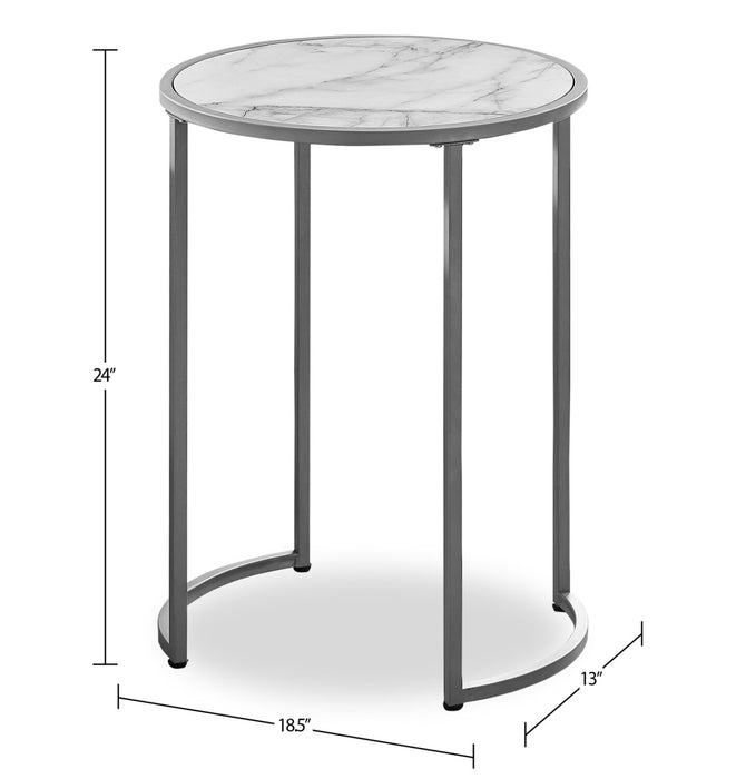 Jacki Chairside Table - White 