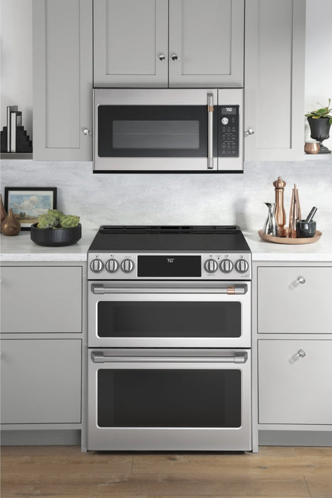 Café 6.7 Cu. Ft. Smart Front-Control Double Oven Electric Range - CCES750P2MS1