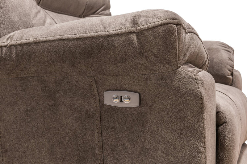 Gybson Polyester Power Recliner - Latte