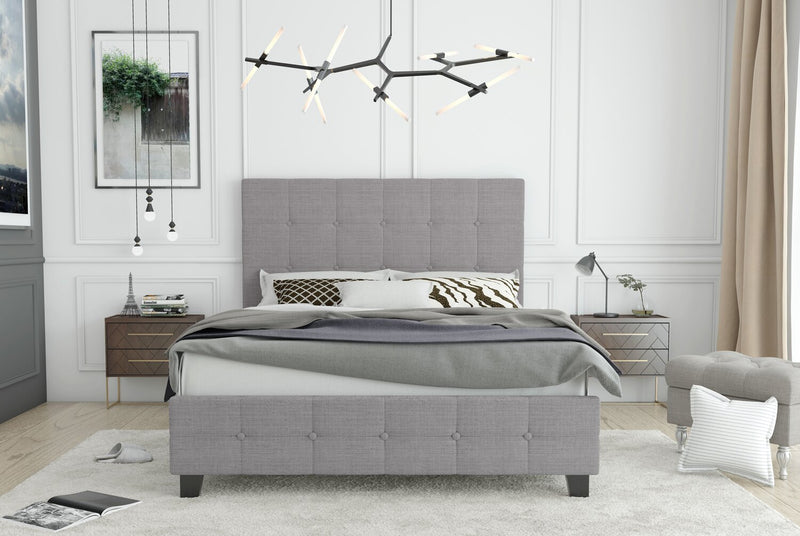 Page Queen Bed - Grey