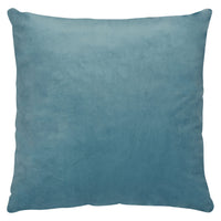 Velvet-Look Accent Pillow - Light Blue