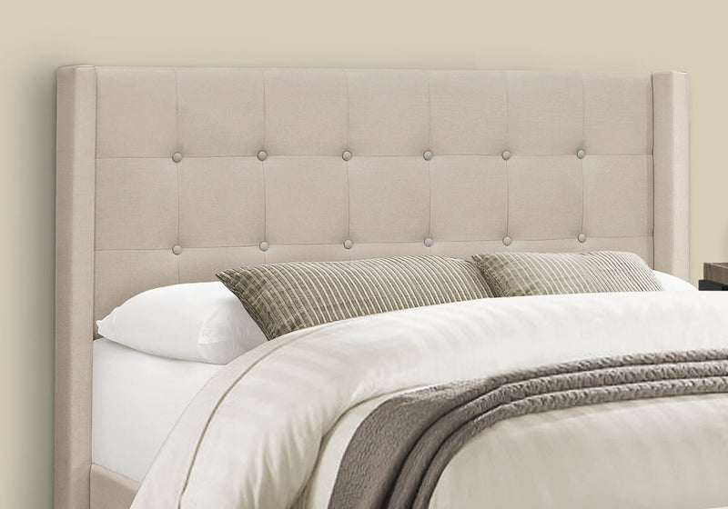 Zara Queen Bed - Beige