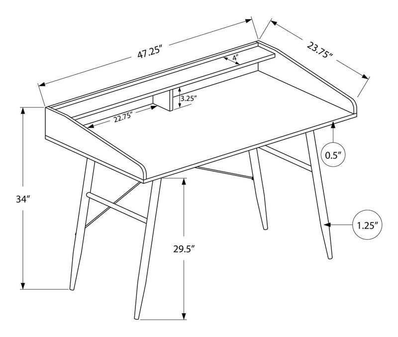 Jeremy Desk - Black Marble-Look