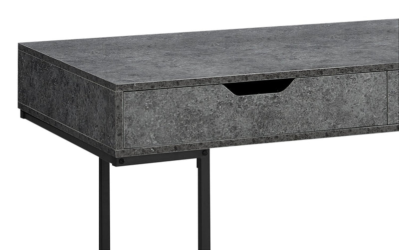 Butler Desk - Grey Stone-Look
