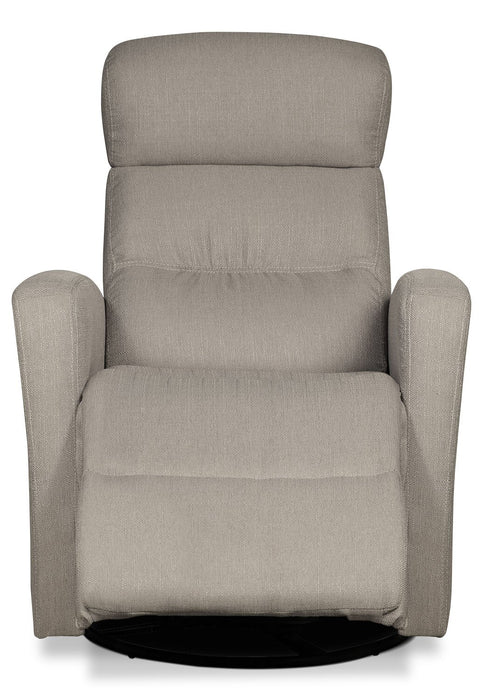 Penny Linen-Look Fabric Swivel Rocker Recliner - Taupe