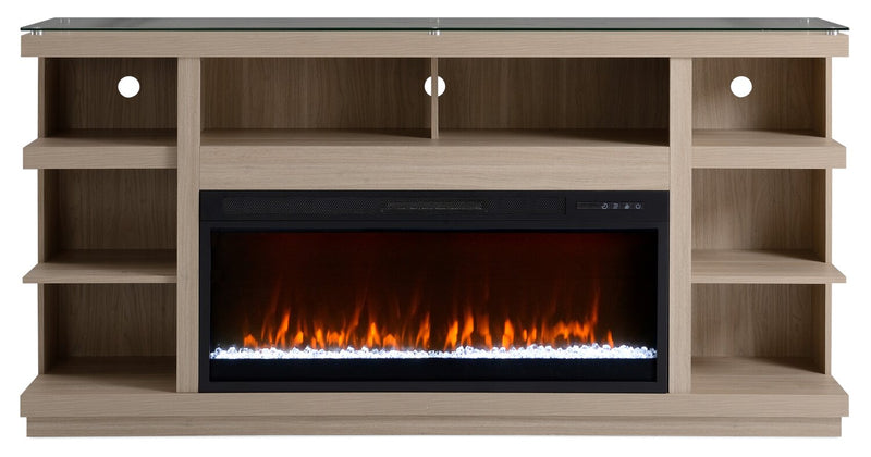 Axel 74\" TV Stand with Crystal Ember Firebox