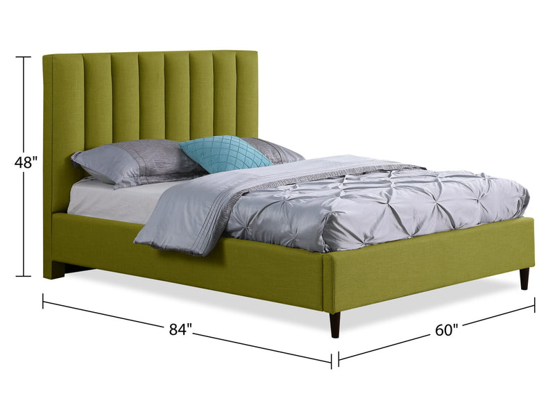 Rain Full Platform Bed - Green