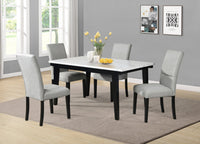 Verona 5pc Dining Set with Table & 4 Chairs, Culture Marbled Top, 60