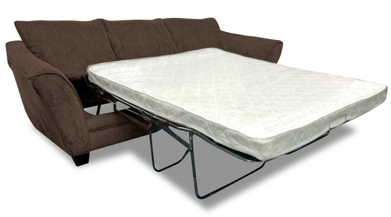 Febe Chenille Queen-Size Sofa Bed - Brown