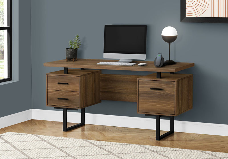Teagan Reversible Desk - Dark Walnut 