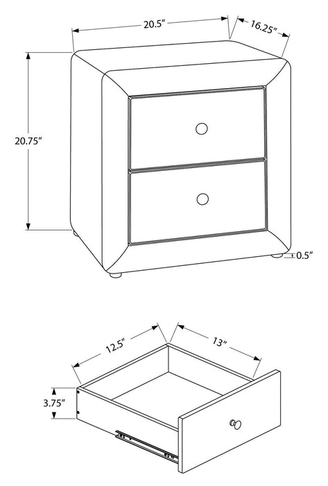 Zara Nightstand – Beige