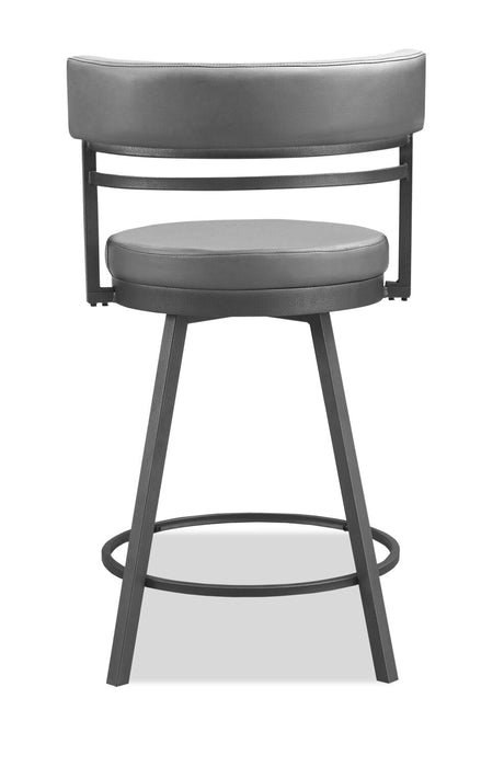 Mila Counter-Height Swivel Stool – Grey