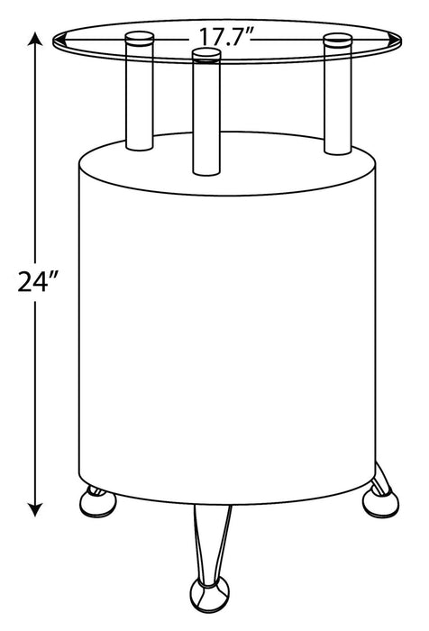 Savon End Table - White