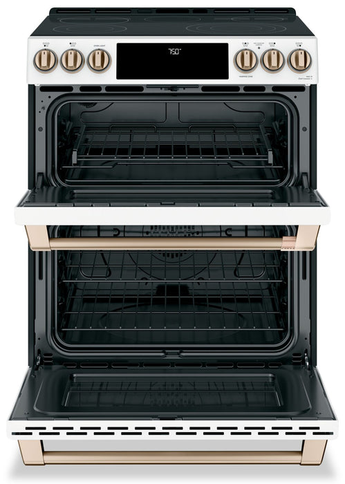 Café 6.7 Cu. Ft. Smart Front-Control Double Oven Electric Range - CES750P4MW2