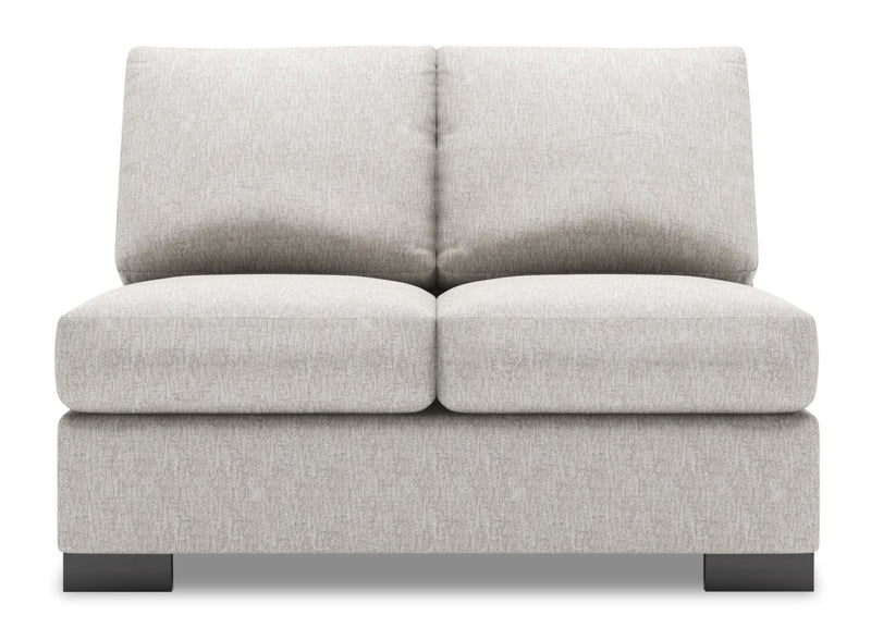 Sofa Lab Track Armless Loveseat - Luxury Silver