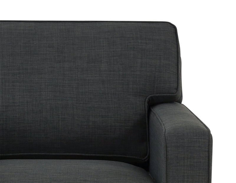 Sawyer Linen-Look Fabric Chair - Charcoal Grey