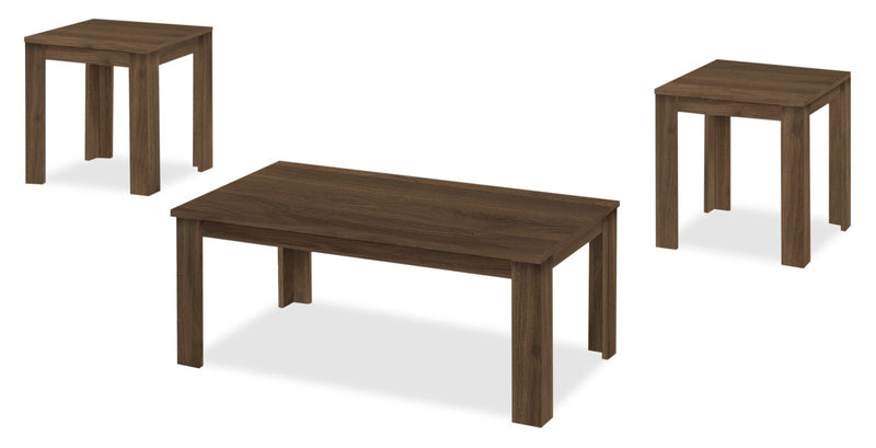 Remy 3-Piece Coffee and Two End Tables Package - Brown