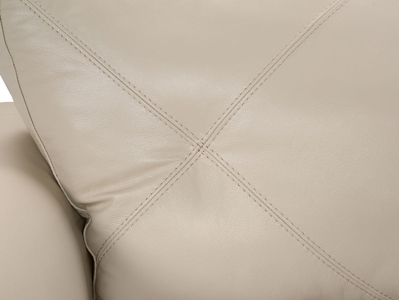 Vita 100% Genuine Leather Loveseat - Smoke