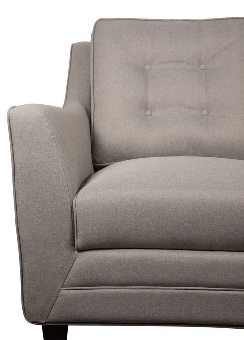 Novalee Linen-Look Fabric Sofa - Taupe