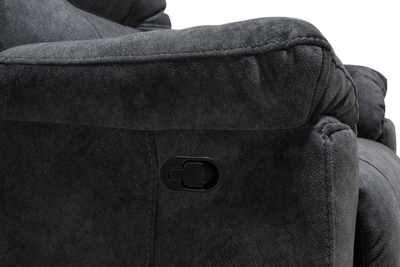 Gybson Polyester Recliner - Graphite