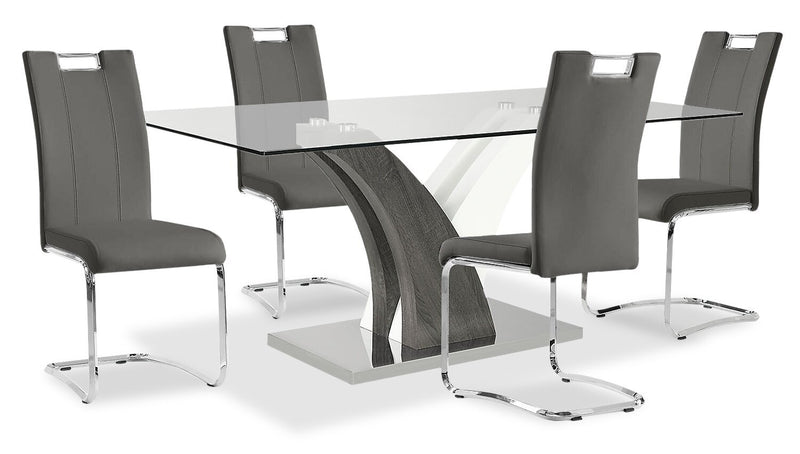 Tuxedo 5-Piece Dining Package – Grey