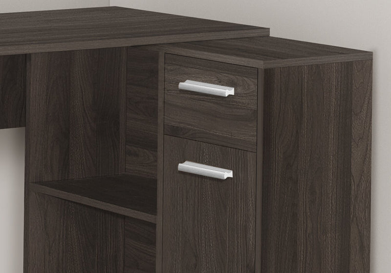 Bristol L-Shaped Desk - Brown Oak
