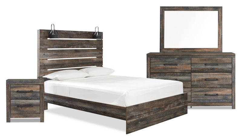 Abby 6-Piece Queen Bedroom Package - Brown