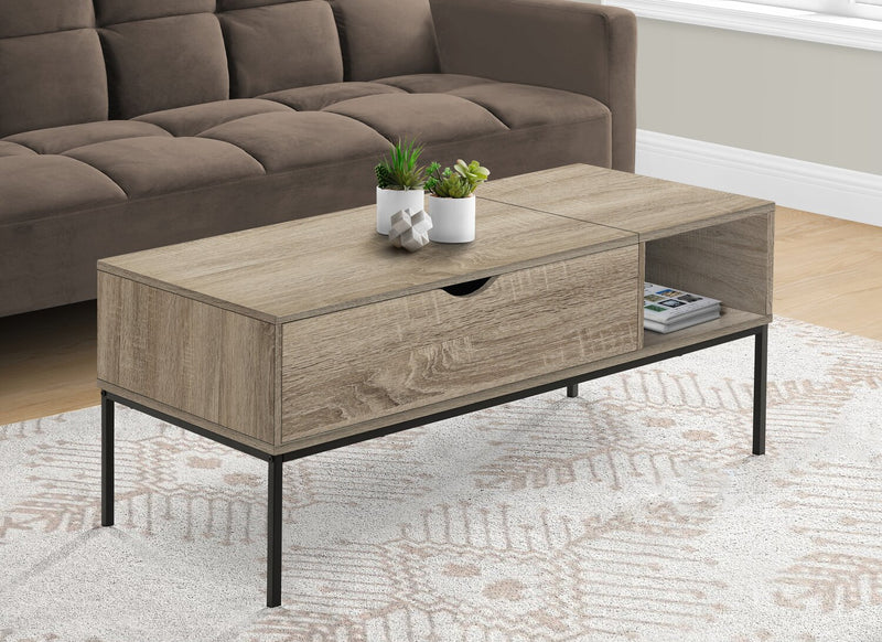 Bence Lift-Top Coffee Table - Dark Taupe