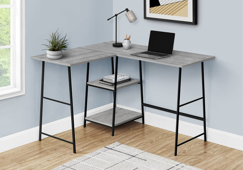 Evlin Corner Desk - Grey