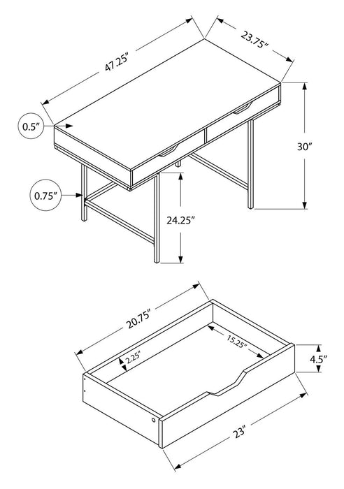 Butler Desk - Taupe