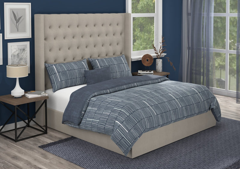 Lines 4-Piece Queen Comforter Set