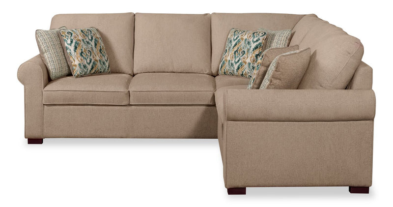 Haven 2-Piece Left-Facing Chenille Sectional - Taupe