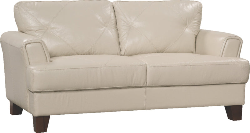 Vita 100% Genuine Leather Loveseat - Smoke