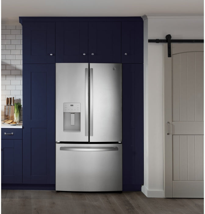 GE 25.6 Cu. Ft. French-Door Refrigerator with External Water Dispenser - GFE26JYMFS