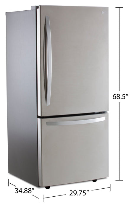 LG 22 Cu. Ft. Bottom-Freezer Refrigerator - LRDNS2200S