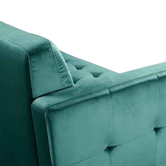 Devlin Velvet Sofa - Green