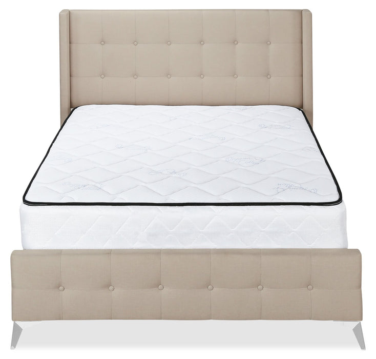 Zara Queen Bed - Beige