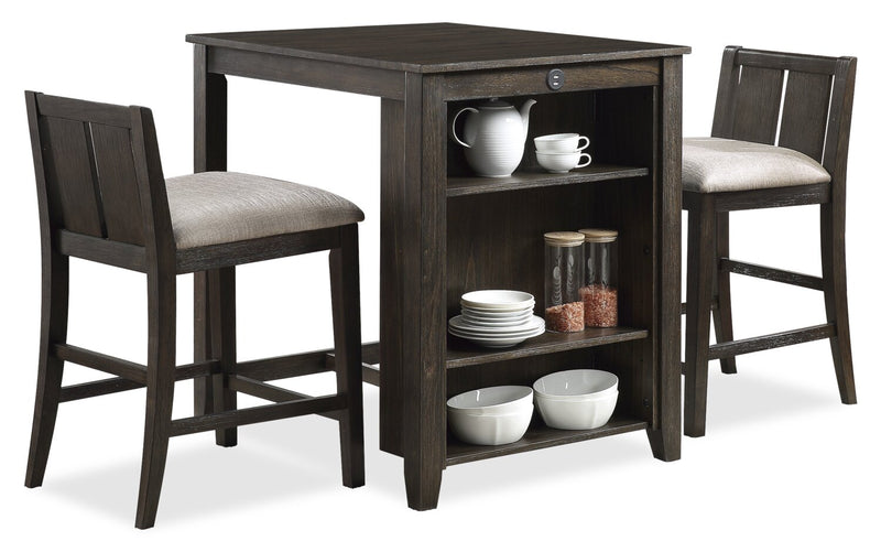 Lane 3-Piece Counter-Height Dining Package – Dark Cherry